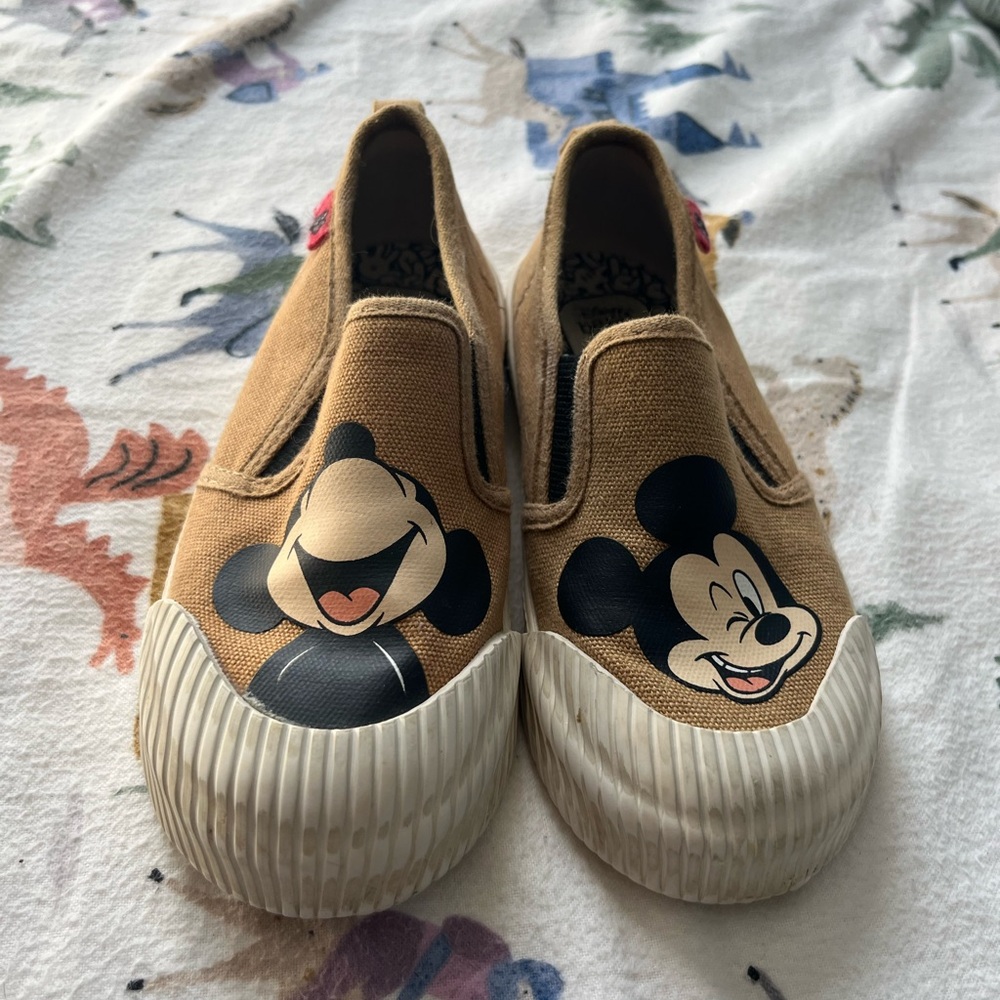Mickey Mouse Kids Slip-On Shoes - Tan